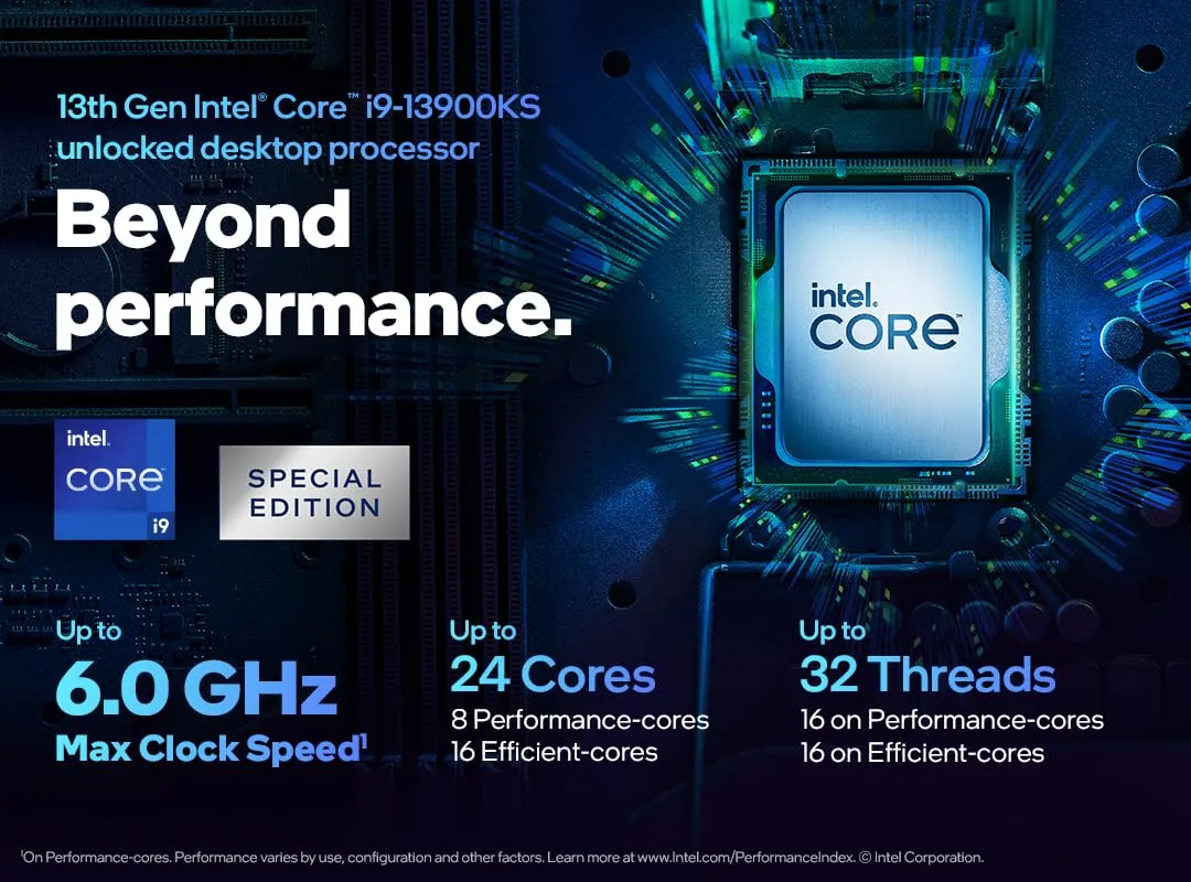 Intel Processor 13th Gen i9-13900KS 6.0GHz ( CPU Fan Require ) view 4